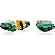 Swarovski Lucent Gold Tone Plated Green Crystal Stud Earrings 5626604