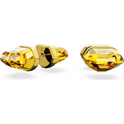 Swarovski Lucent Gold Tone Plated Yellow Crystal Stud Earrings 5626605