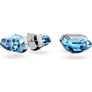 Swarovski Lucent Rhodium Plated Blue Crystal Stud Earrings 5626606