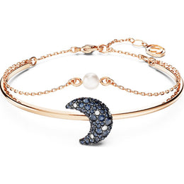 Swarovski Luna Rose Gold Tone Plated Moon Bangle