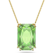 Swarovski Millenia Gold Tone Plated Octagon Cut Green Crystal Bracelet 5619491