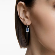 Swarovski Millenia Rhodium Plated Octagon Cut Blue Crystal Drop Earrings, 5619500_3.
