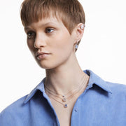 Swarovski Millenia Rhodium Plated Octagon Cut Blue Crystal Drop Earrings, 5619500_4.