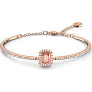 Swarovski Millenia Rose Gold Tone Plated Pink Crystal Octagon Bangle, 5620555