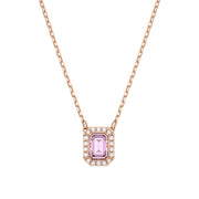 Swarovski Millenia Rose Gold Tone Plated Purple Crystal Octagon Cut Pendant, 5640291