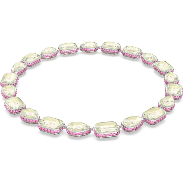 Swarovski Orbita Rhodium Plated Multicoloured Crystal Mixed Cuts Magnetic Necklace, 5616640