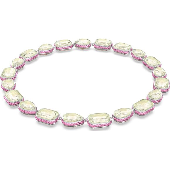 Swarovski Orbita Rhodium Plated Multicoloured Crystal Mixed Cuts Magnetic Necklace, 5616640