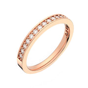 Swarovski Rare Rose Gold Plated Ring - Size 50