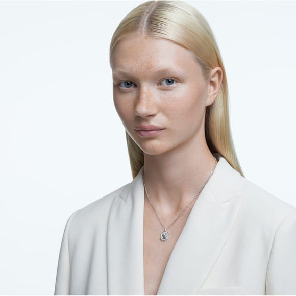 Swarovski Signum Rhodium Plated White Crystal Swan Necklace, 5621098_4.