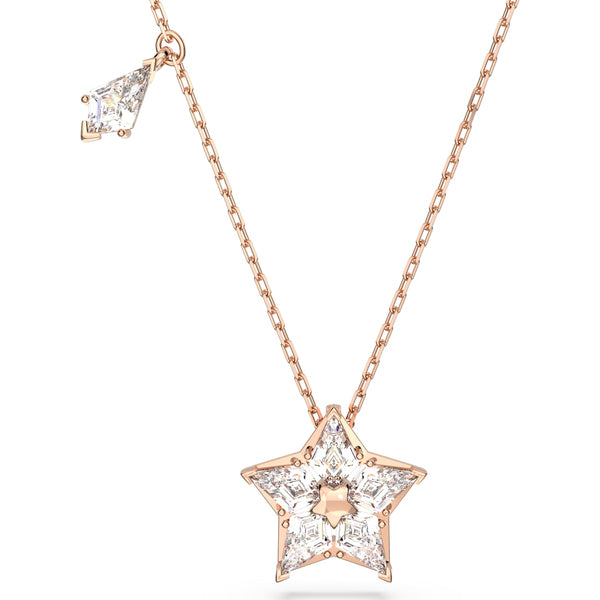 Swarovski Stella Rose Gold Tone Plated White Crystal Kite Cut Star Pendant, 5645463