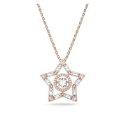 Swarovski Stella Rose Gold Tone Plated White Crystal Star Necklace, 5617766.