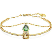 Swarovski Stilla Gold Tone Plated Mixed Cut Multicoloured Crystal Bracelet