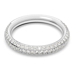 Swarovski Stone Rhodium Plated White Crystal Ring - Size 50, 5412047.