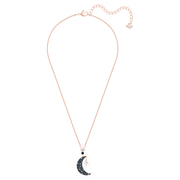 Swarovski Symbolic Rose Gold Tone Plated Multicolour Crystal Moon And Star Necklace, 5489534_2.