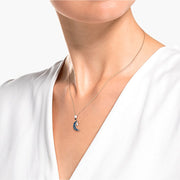 Swarovski Symbolic Rose Gold Tone Plated Multicolour Crystal Moon And Star Necklace, 5489534_4.