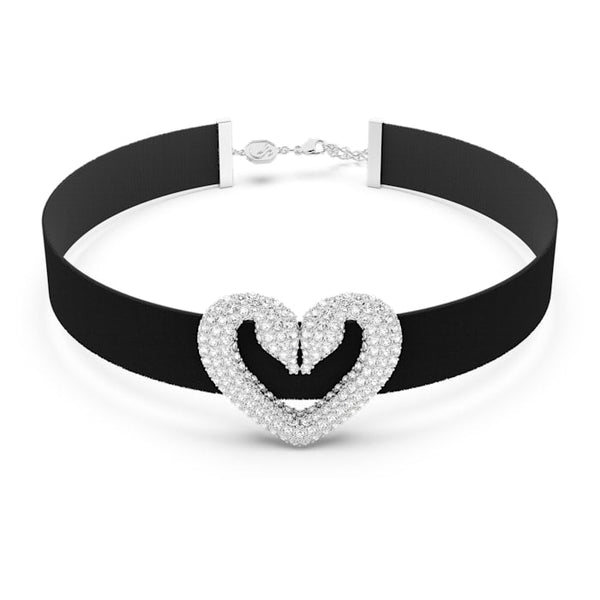 Swarovski Una White Crystal Heart Choker Necklace, 5626179.