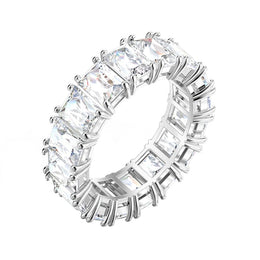 Swarovski Vittore Rhodium Plated White Crystal Ring Size 60