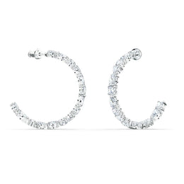 Swarovski Tennis Deluxe Crystal Mixed Hoop Earrings 5562128