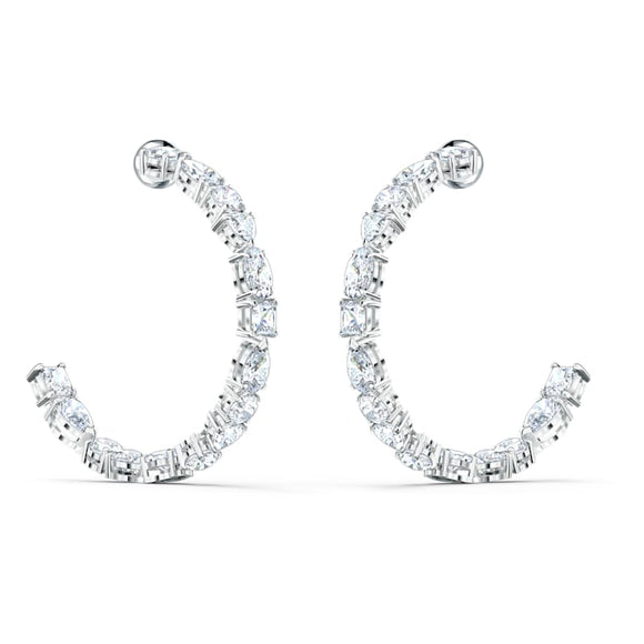 Swarovski Tennis Deluxe Crystal Mixed Hoop Earrings 5562128