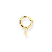 Thomas Sabo Charm Club Yellow Gold Plated Sterling Silver Flash Pendant Hoop Earring, CR705-414-14_2.