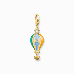 Thomas Sabo Charm Club Gold Plated Sterling Silver Hot Air Balloon Charm, 1922-565-7.