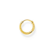 Thomas Sabo Charm Club Gold Plated Sterling Silver Rope Single Hoop Earring, CR694-413-39_2.