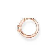 Thomas Sabo Charm Club Rose Gold Plated Sterling Silver Heart Hoop Earring, CR692-416-14_2.