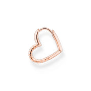 Thomas Sabo Charm Club Rose Gold Plated Sterling Silver Heart Hoop Earring, CR693-416-14_2.