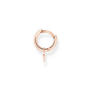Thomas Sabo Charm Club Rose Gold Plated Sterling Silver Heart Hoop Earring, CR696-415-40_2.