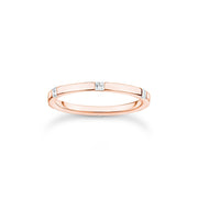 Thomas Sabo Charm Club Rose Gold Plated Sterling Silver Ring, TR2396-416-14