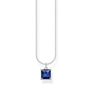 Thomas Sabo Charm Club Sterling Silver Blue Stone Necklace, KE2156-699-32-L45V.
