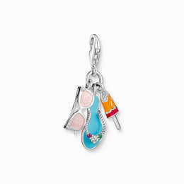 Thomas Sabo Charm Club Sterling Silver Flip Flop Ice Cream Charm, 1929-340-7.