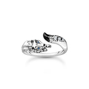 Thomas Sabo Charm Club Sterling Silver Fox White Stones Ring, TR2417-691-7