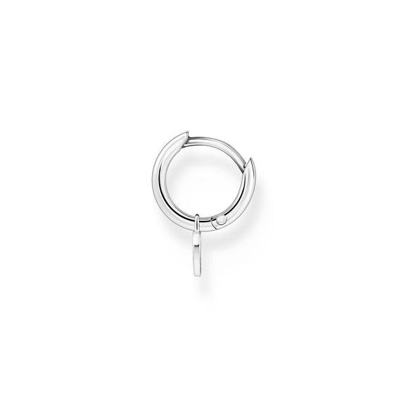Thomas Sabo Charm Club Sterling Silver Heart Pendant Single Hoop Earring, CR696-001-21_2.