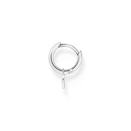 Thomas Sabo Charm Club Sterling Silver Heart Pendant Single Hoop Earring, CR696-001-21_2.