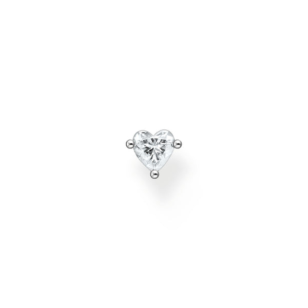 Thomas Sabo Charm Club Sterling Silver Heart Single Ear Stud, H2234-051-14.