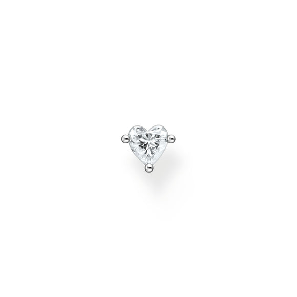 Thomas Sabo Charm Club Sterling Silver Heart Single Ear Stud, H2234-051-14.