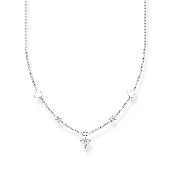 Thomas Sabo Charm Club Sterling Silver Hearts Necklace, KE2154-051-14-L42V.