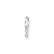 Thomas Sabo Charm Club Sterling Silver Infinity Pendant Hoop Earring, CR704-051-14.