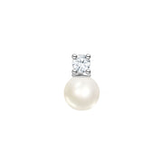 Thomas Sabo Charm Club Sterling Silver Pearl and White Stone Single Stud Earring
