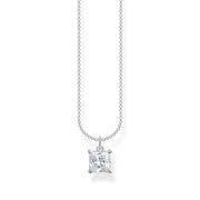 Thomas Sabo Charm Club Sterling Silver White Stone Necklace, KE2156-051-14-L45V.