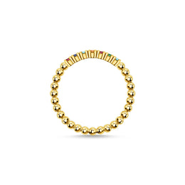 Thomas Sabo Charm Club Sterling Silver Yellow Gold Plated Colourful Stones Ring, TR2323-488-7-48_2.