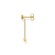 Thomas Sabo Charm Club Yellow Gold Plated Sterling Silver Pendant Stone Long Earring, H2237-414-14_2.