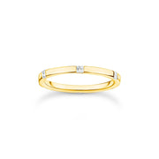 Thomas Sabo Charm Club Yellow Gold Plated Sterling Silver Ring, TR2396-414-14