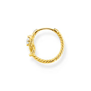 Thomas Sabo Charm Club Yellow Gold Plated Sterling Silver Rope Knot Hoop Earring, CR695-414-14_2.