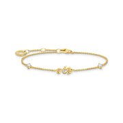 Thomas Sabo Charm Club Yellow Gold Plated Sterling Silver Seahorse Bracelet, A2061-414-14-L19V.
