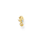 Thomas Sabo Charm Club Yellow Gold Plated Sterling Silver Seahorse Single Ear Stud, H2236-414-14.