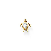 Thomas Sabo Charm Club Yellow Gold Plated Sterling Silver Turtle Single Ear Stud, H2235-414-14.