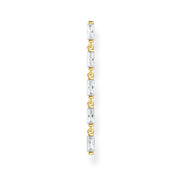 Thomas Sabo Charm Club Yellow Gold Plated Sterling Silver White Stones Single Drop Earring