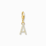Thomas Sabo Charmista Gold Plated Sterling Silver Letter A Charm Pendant
